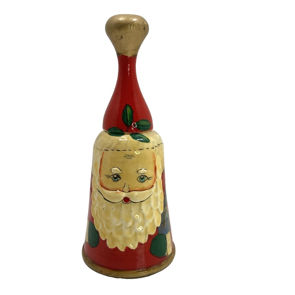 Vintage Midwest Importers Hand Painted 3 Dimensional Wooden Christmas Decor 6"